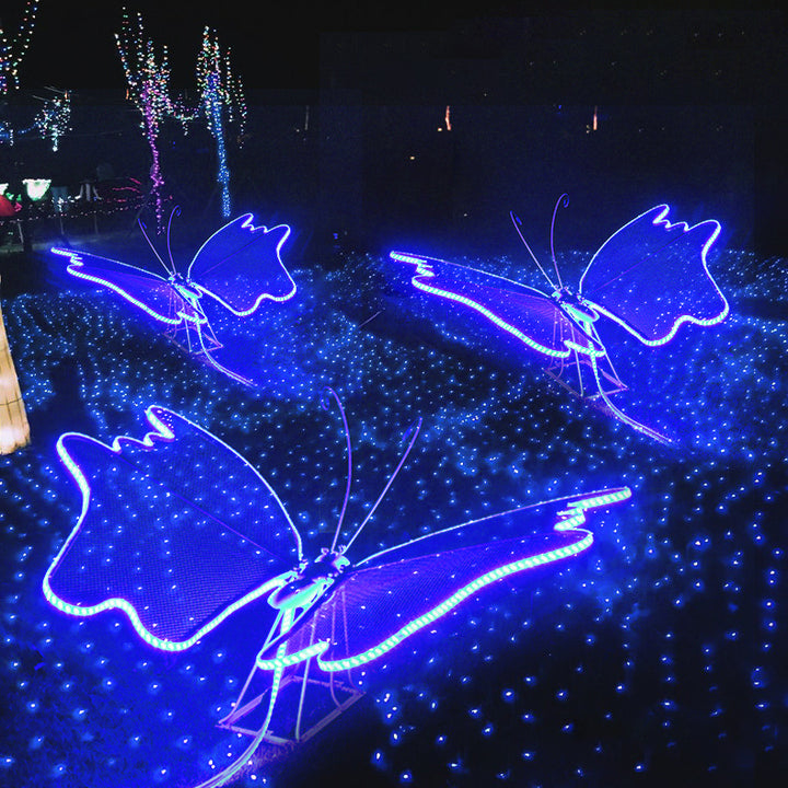 Éclairage paysager LED papillon en fibre de verre étanche Art déco moderne pour jardin 