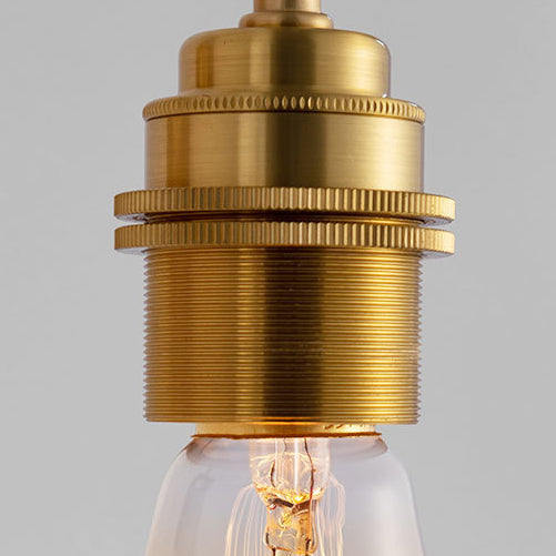 Zeitgenössische Retro Kupfer Massivholz 1-Licht Wandleuchte Lampe für Schlafzimmer 