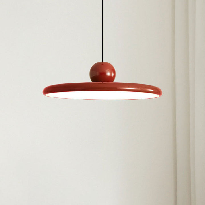 Zeitgenössische skandinavische runde fliegende Untertasse Eisen Acryl LED Pendelleuchte für Wohnzimmer 