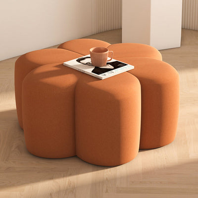 Tabouret en velours en forme de fleur de prunier nordique contemporain pour salon 