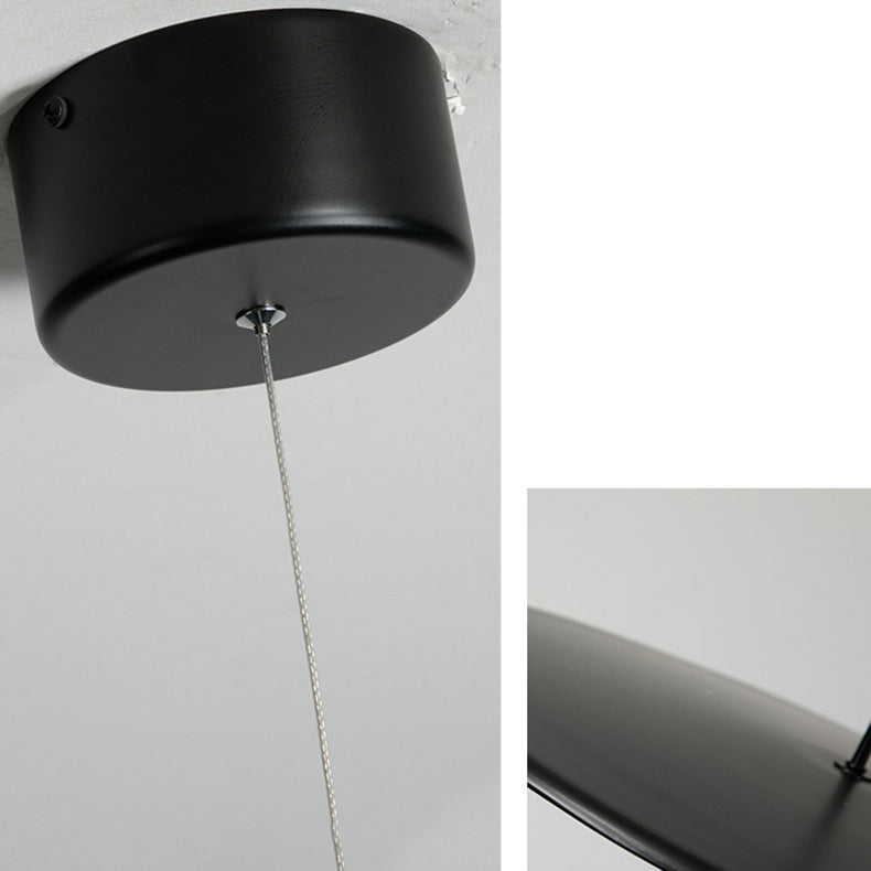 Lustre à LED contemporain nordique en acrylique avec abat-jour en forme de soucoupe volante pour salon 