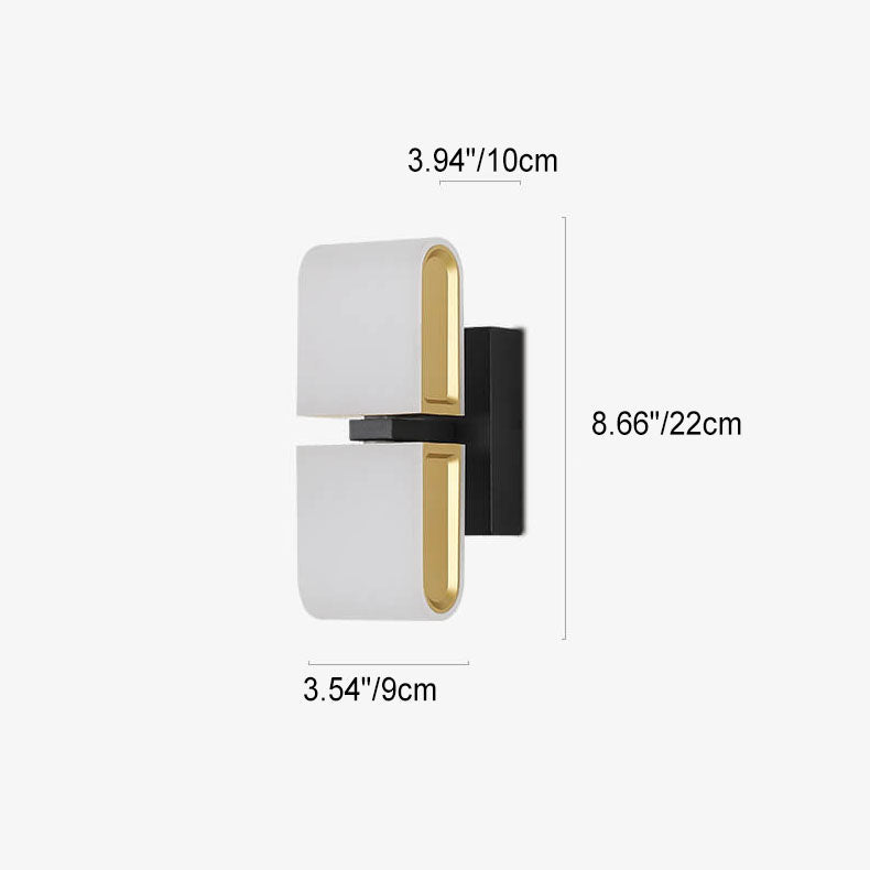 Modern Minimalist Round Zinc Alloy Rotatable LED Wall Sconce Lamp
