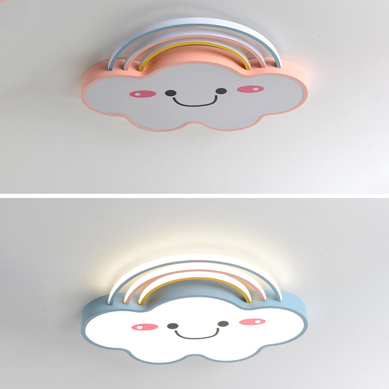 Zeitgenössische kreative Regenbogen-Wolke Acryl Schatten LED Unterputz Deckenleuchte für Schlafzimmer 