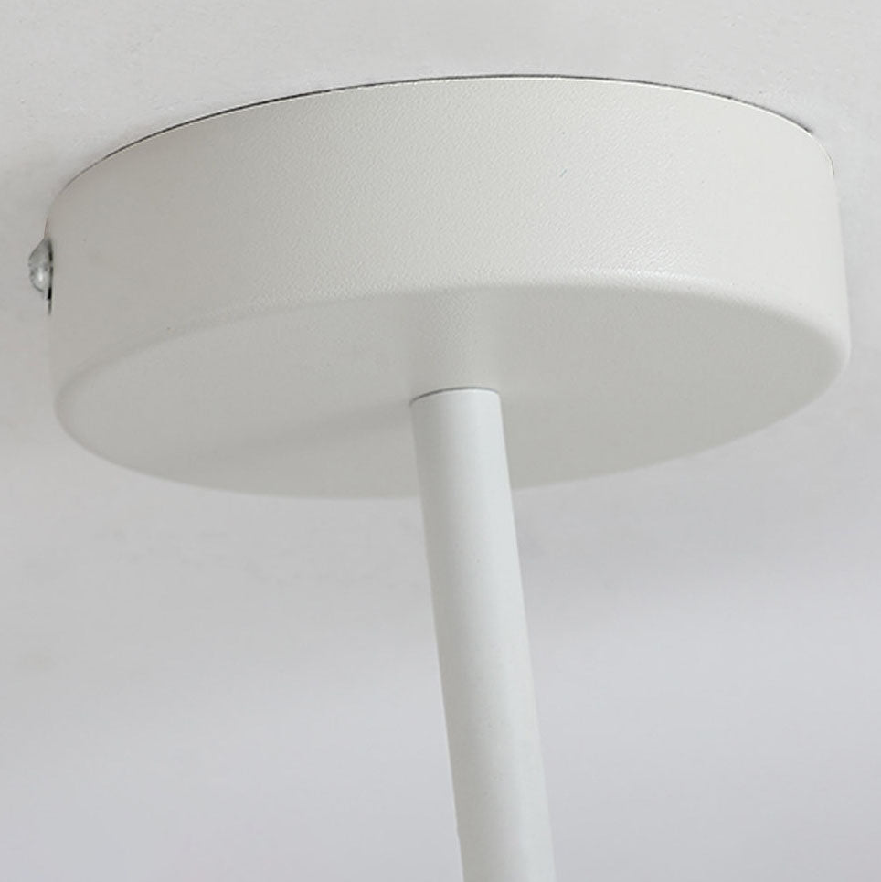 Moderne minimalistische runde Blumen-Hardware PE LED Semi-Flush-Mount-Deckenleuchte für Schlafzimmer 
