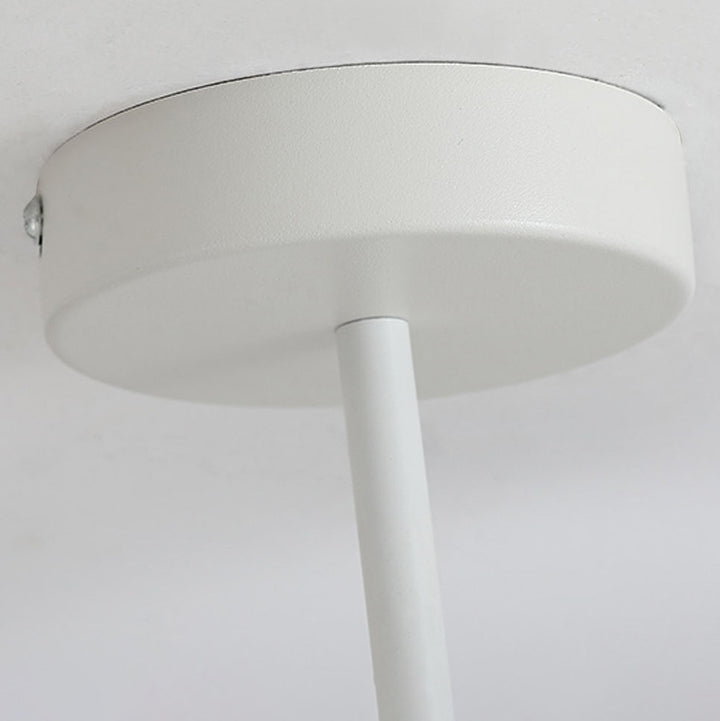 Moderne minimalistische runde Blumen-Hardware PE LED Semi-Flush-Mount-Deckenleuchte für Schlafzimmer 