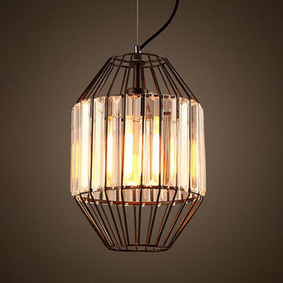 Industrial Personality Iron Cage Shaped 1-Light Pendant Light