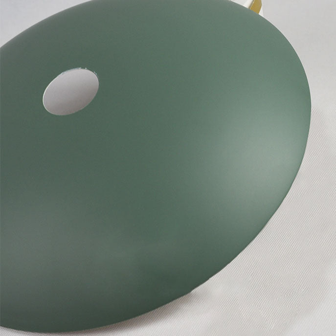Suspension luminaire à disque en fer forgé à personnalité simple industrielle 1 lumière 