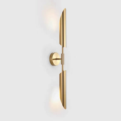 Modern Luxury Gold Iron Lampshade Cylinder 1/2-Light Wall Sconce Lamp