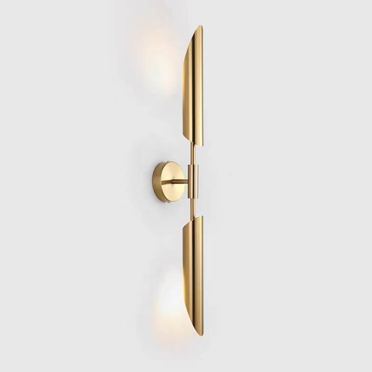 Modern Luxury Gold Iron Lampshade Cylinder 1/2-Light Wall Sconce Lamp