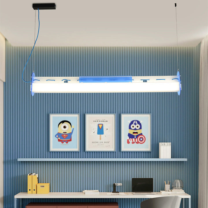 Modern Minimalist Straight Line Acrylic LED Island Light Pendant Light For Dining Room