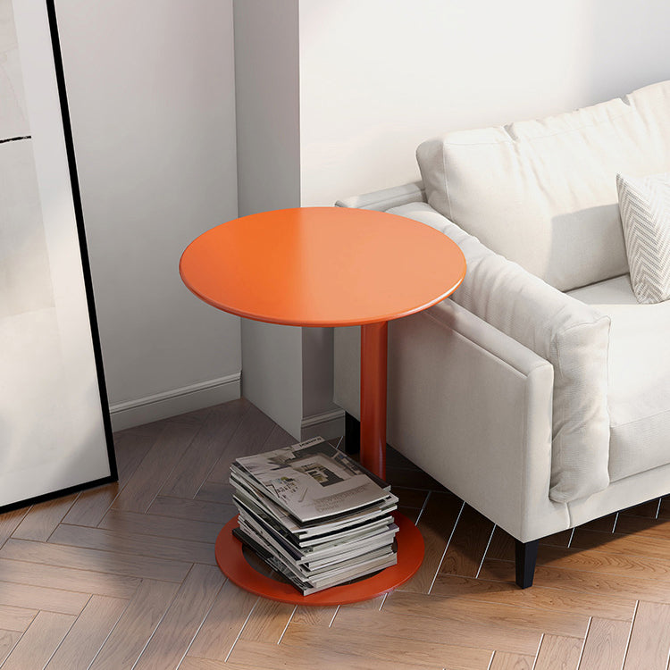 Moderner minimalistischer runder Metall-Beistelltisch für das Wohnzimmer 