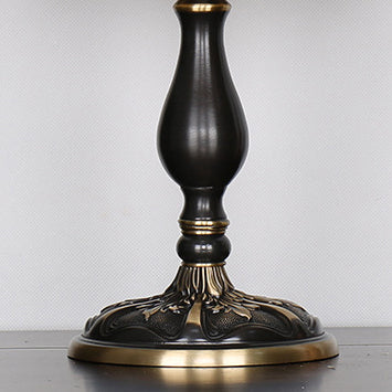 Lampe de table 1 lumière avec abat-jour en pierre de cristal moderne et base en cuivre pour bureau 