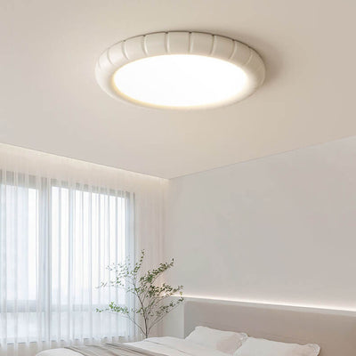 Nordic Modern Minimalist Resin Round LED Flush Mount Ceiling Light