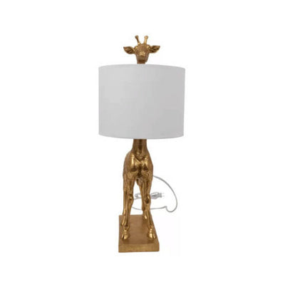 Nordic Creative Fabric Lampshade Giraffe Decorative 1-Light Table Lamp