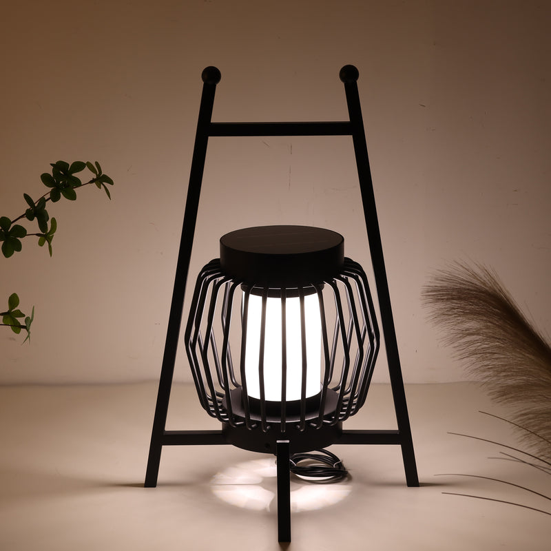 Lampe de sol de jardin extérieure à LED solaire créative moderne et mobile 