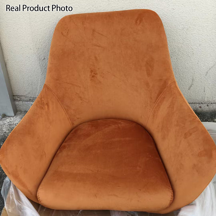 Moderner minimalistischer Esszimmerstuhl im Wrap-Stil aus Sperrholz, Eisen, Samt und PU-Leder mit Rückenlehne für das Esszimmer 