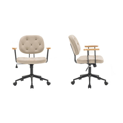 Moderno Minimalista Cuadrado Imitación de Cuero Madera Acero Silla Respaldo Reposabrazos Para Dormitorio 