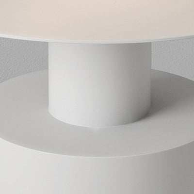 Table de nuit moderne minimaliste en cylindre rond en fer avec 1 plateau pour le chevet 