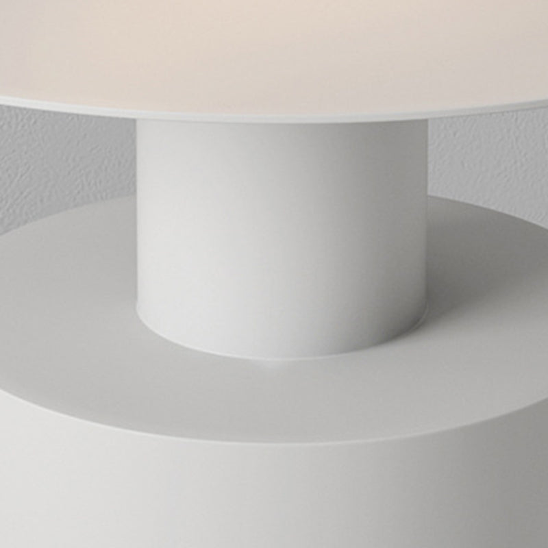 Table de nuit moderne minimaliste en cylindre rond en fer avec 1 plateau pour le chevet 
