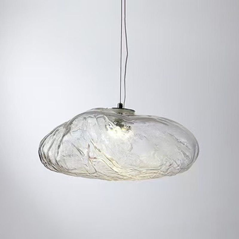 Suspension en verre moderne en forme de nuage à 1 lumière 
