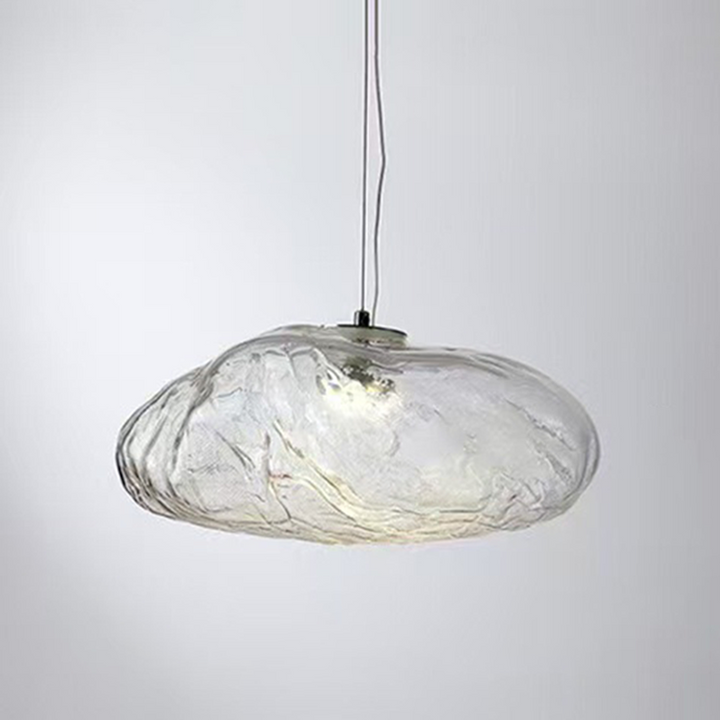 Suspension en verre moderne en forme de nuage à 1 lumière 