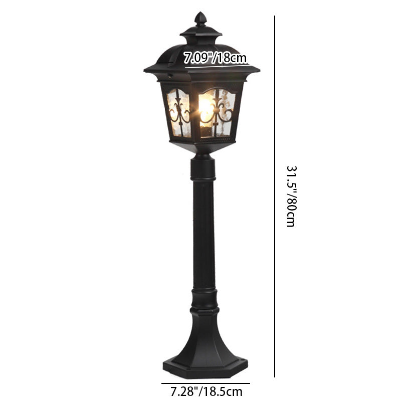 Luz de Paisaje de Césped Exterior de 1 Luz con Flecha Cuadrada de Flor Impermeable Industrial 