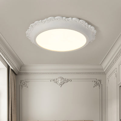 Lumière de plafond LED encastrée acrylique à bord rond gravé PU minimaliste moderne pour salon 