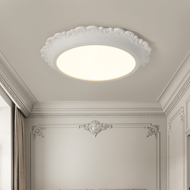 Lumière de plafond LED encastrée acrylique à bord rond gravé PU minimaliste moderne pour salon 
