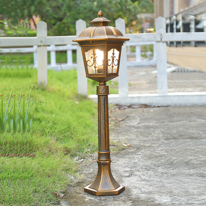 Luz de Paisaje de Césped Exterior de 1 Luz con Flecha Cuadrada de Flor Impermeable Industrial 