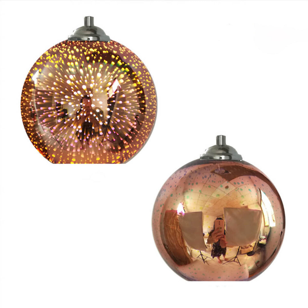 Modernes kreatives buntes 3D-Feuerwerk-Glas-1-Licht-Kuppel-Pendelleuchte 
