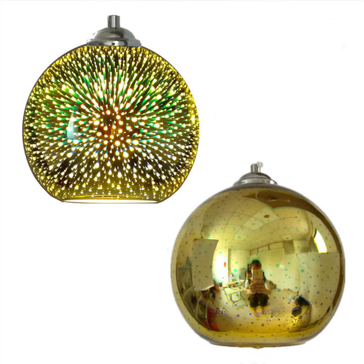 Modernes kreatives buntes 3D-Feuerwerk-Glas-1-Licht-Kuppel-Pendelleuchte 