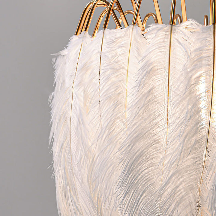 Couronne de plumes de luxe nordique 1-lumière trépied lampadaire 