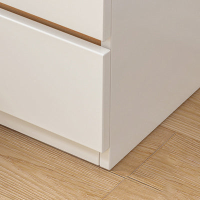 Mesita de noche rectangular minimalista moderna con panel de densidad de 2/3 cajones para el dormitorio 