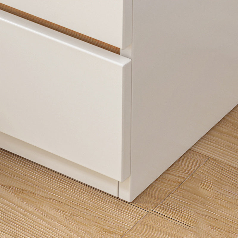 Mesita de noche rectangular minimalista moderna con panel de densidad de 2/3 cajones para el dormitorio 