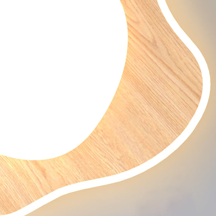 Luz de techo LED montada al ras de acrílico de hierro redondo irregular minimalista moderna para dormitorio 