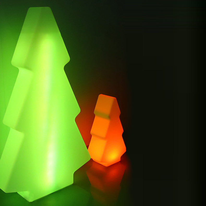 Moderne Art Deco Wasserdichte Solar Wiederaufladbare PE Weihnachtsbaum LED RGB Landschaft Beleuchtung Außenleuchte Für Garten 