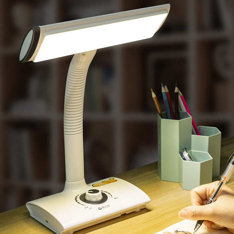 Lámpara de mesa LED recargable USB de lectura moderna blanca para estudio 