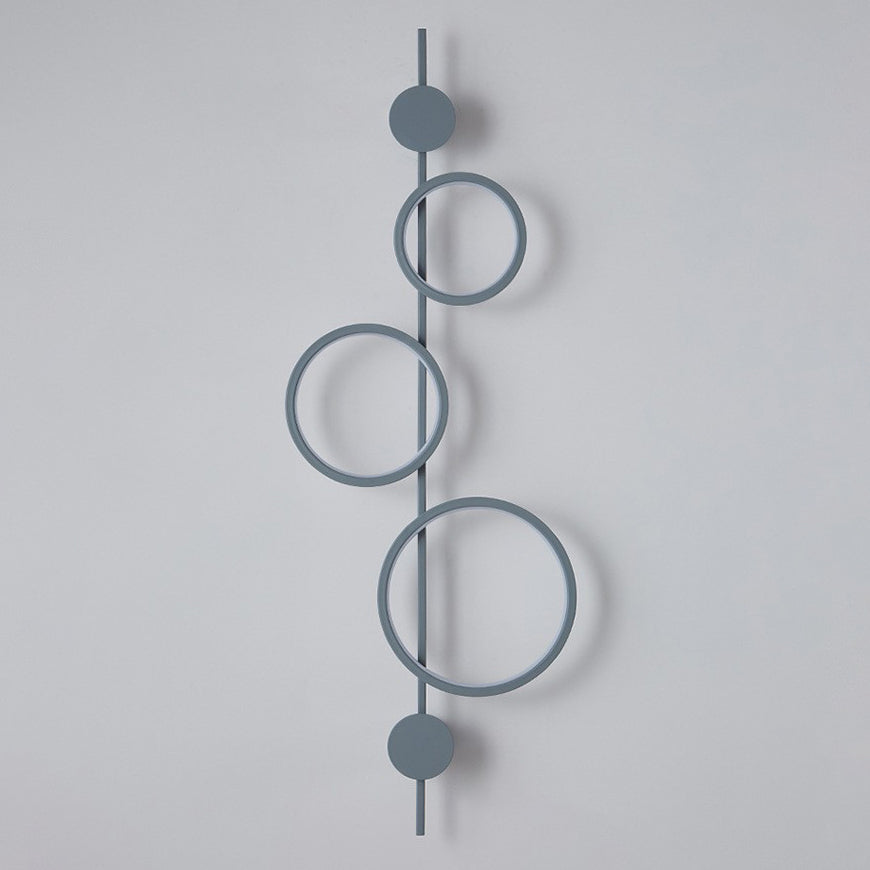 Moderne minimalistische mehrere Kreis Eisen Silikon LED Wandleuchte Lampe für Wohnzimmer 