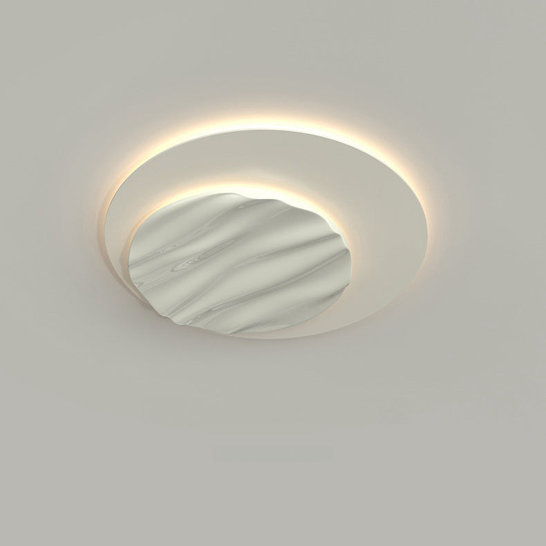 Moderne unbedeutende Aluminium-Polycarbonat-runde Kräuselung LED-Unterputz-Deckenleuchte für Schlafzimmer 