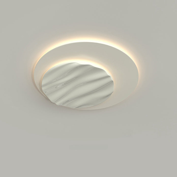 Moderne unbedeutende Aluminium-Polycarbonat-runde Kräuselung LED-Unterputz-Deckenleuchte für Schlafzimmer 