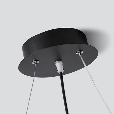 Moderne minimalistische Kreis Kugel Eisen Silikon Aluminium LED Pendelleuchte für Wohnzimmer 