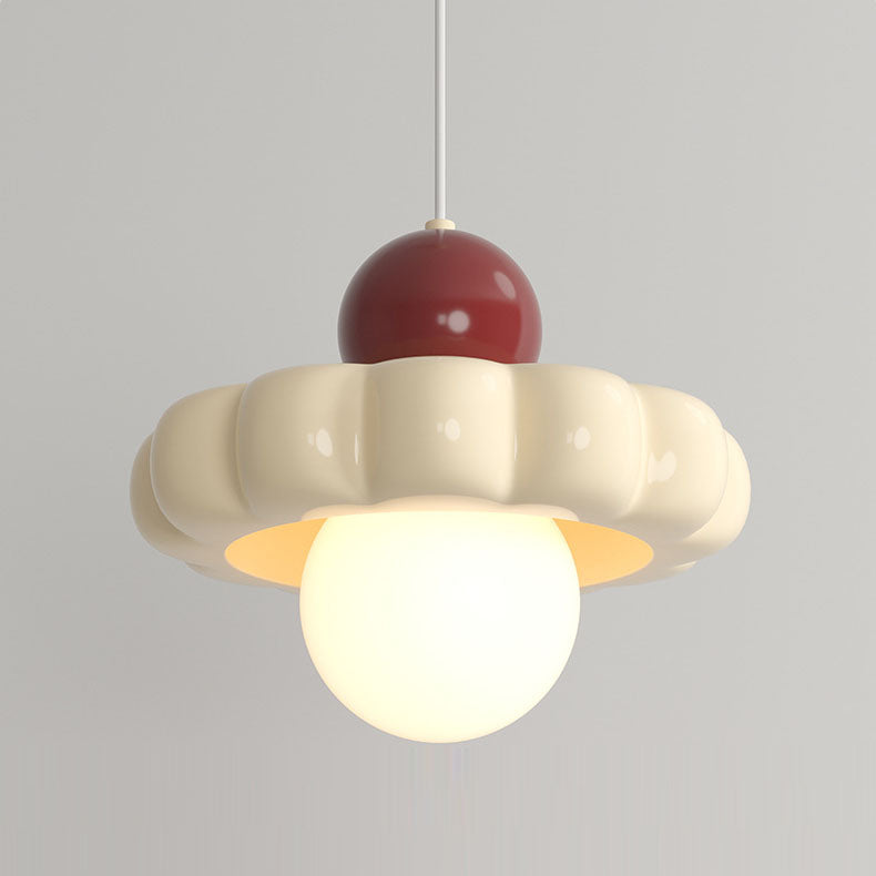 Moderno Minimalista Disco Esfera Aluminio Resina PE 1/3 Luz Colgante Para Dormitorio 