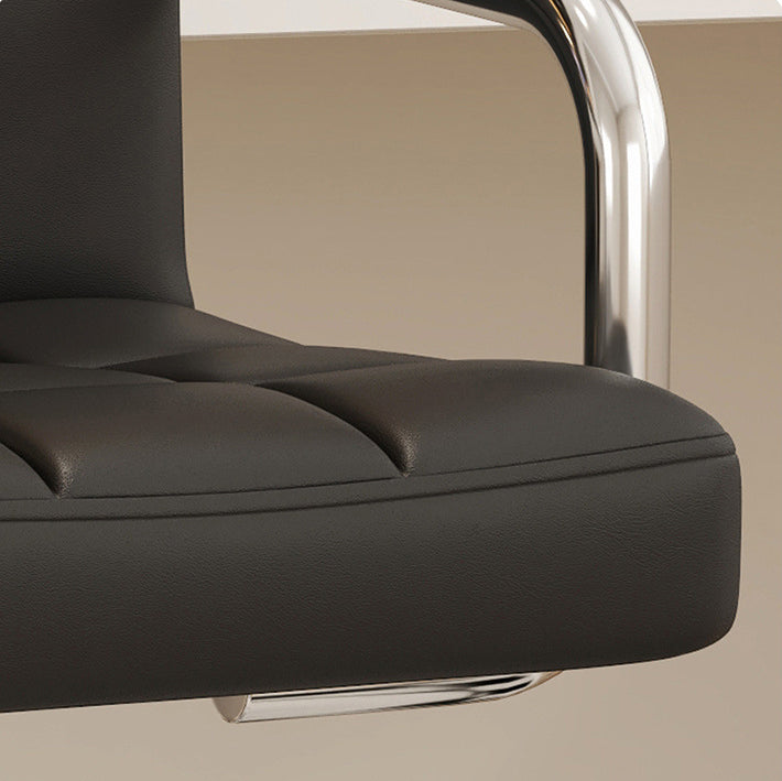 Modern Simplicity Faux Leather Steel SGS Sponge Square Lattice Desk Chair Backrest Swivel Adjustable For Home Office