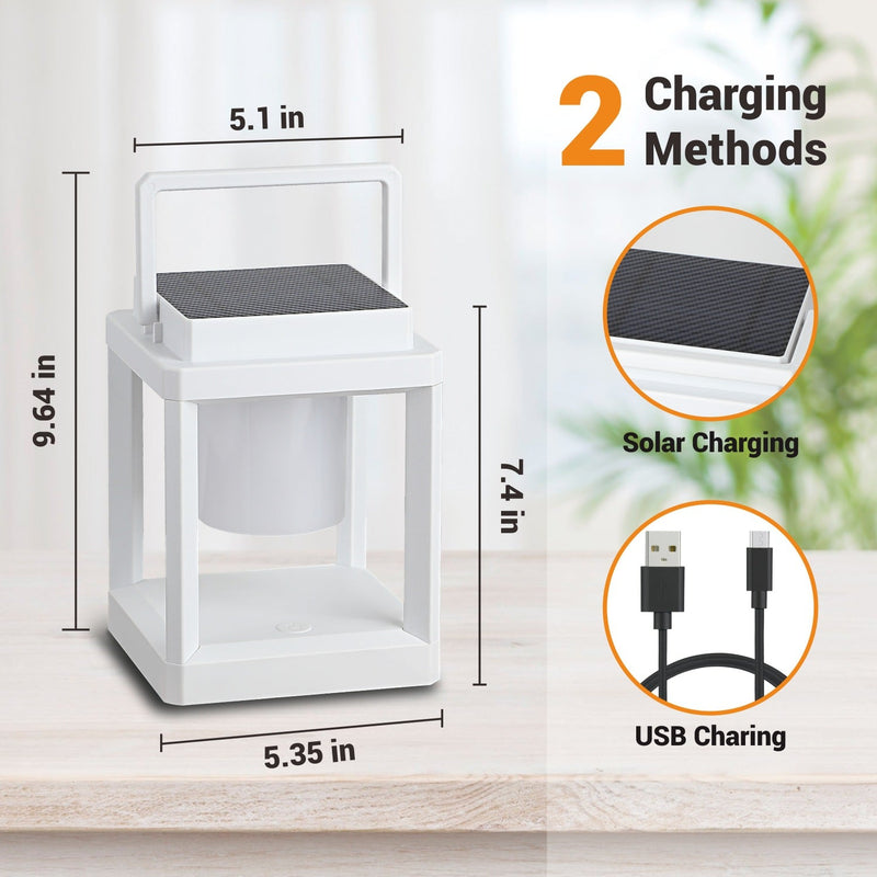 Lumière extérieure portable LED solaire carrée en PC ABS étanche minimaliste moderne pour jardin 