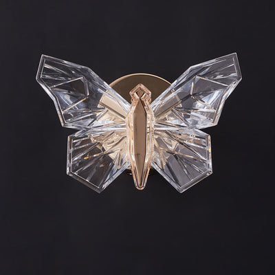 Zeitgenössische kreative Schmetterling Hardware Aluminium Acryl LED Wandleuchte Lampe für Wohnzimmer 