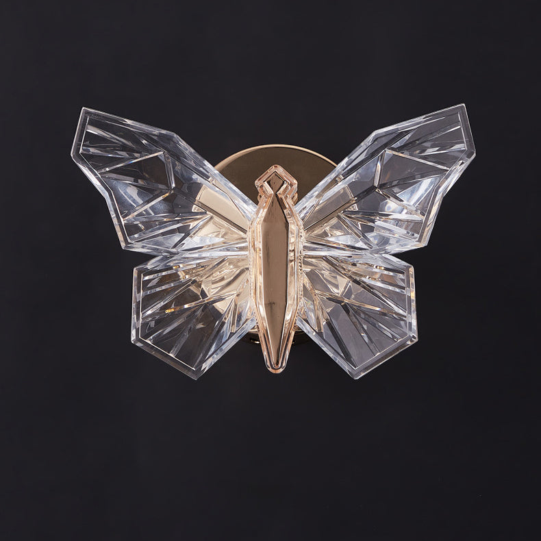 Zeitgenössische kreative Schmetterling Hardware Aluminium Acryl LED Wandleuchte Lampe für Wohnzimmer 