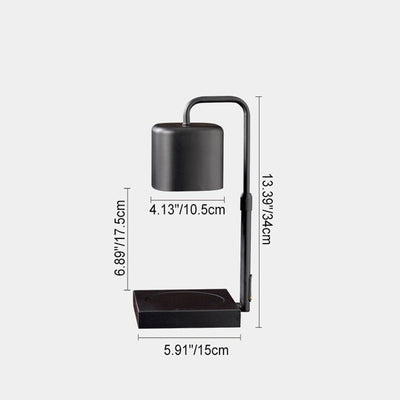 Lámpara de mesa de cera derretida de hierro cuadrado minimalista moderno de 1 luz para dormitorio 