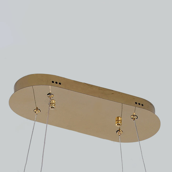 Moderne Luxus Teardrop Edelstahl Kristall LED Kronleuchter Für Wohnzimmer 