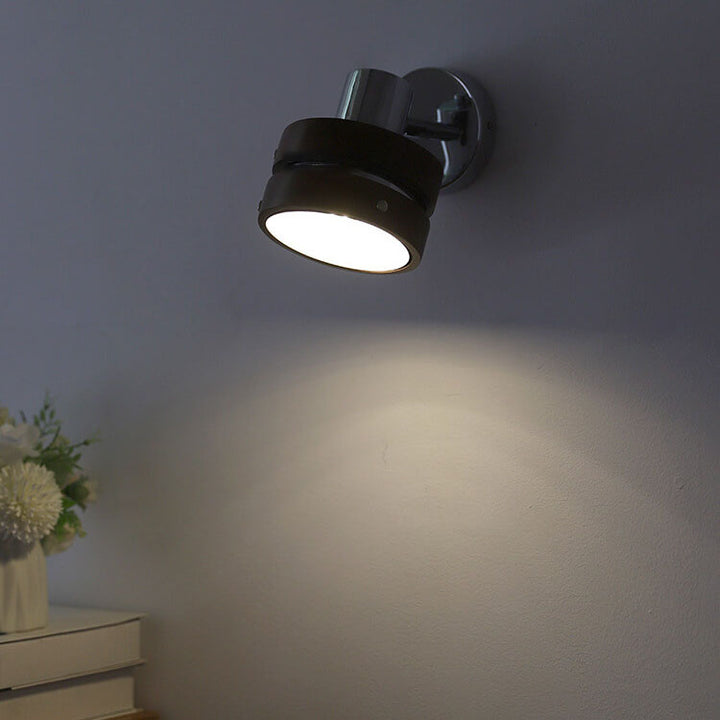Lámpara de brazo de hierro de nogal retro japonesa de 1 luz Aplique de pared 