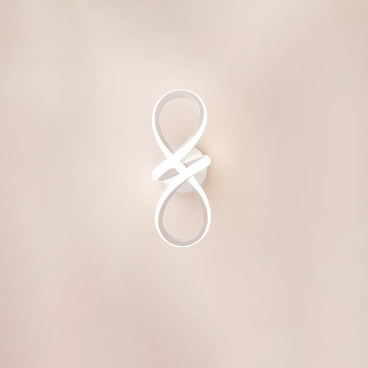 Zeitgenössische kreative Spiralring Eisen Silikon LED Wandleuchte Lampe für Schlafzimmer 